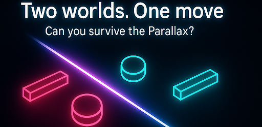 Parallax gameplay banner – dual‑world runner